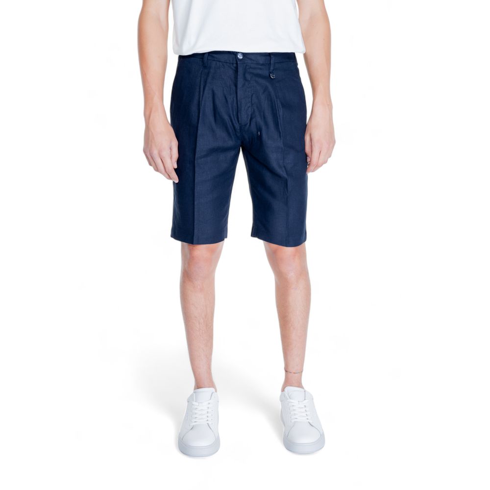 Antony Morato Blaue Leinen-Bermudashorts