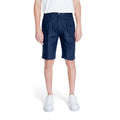 Antony Morato Blaue Leinen-Bermudashorts