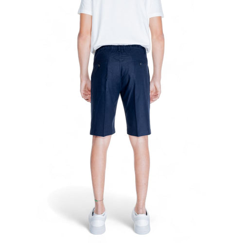 Antony Morato Blaue Leinen-Bermudashorts