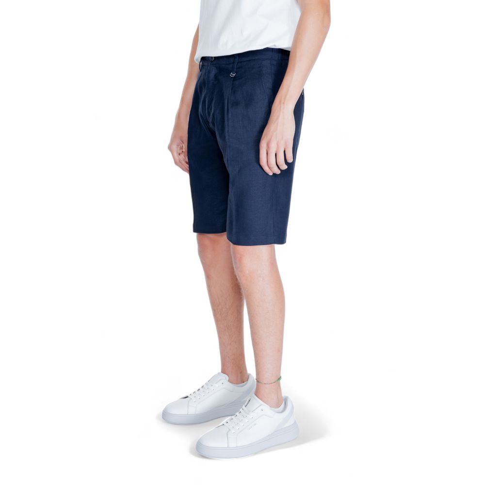 Antony Morato Blaue Leinen-Bermudashorts
