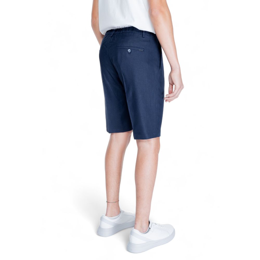 Antony Morato Blaue Leinen-Bermudashorts
