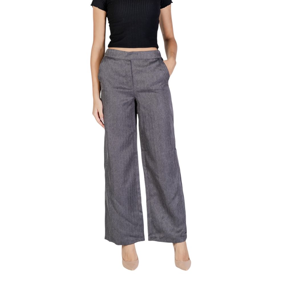 Jacqueline De Yong Graue Freizeithose aus Polyester