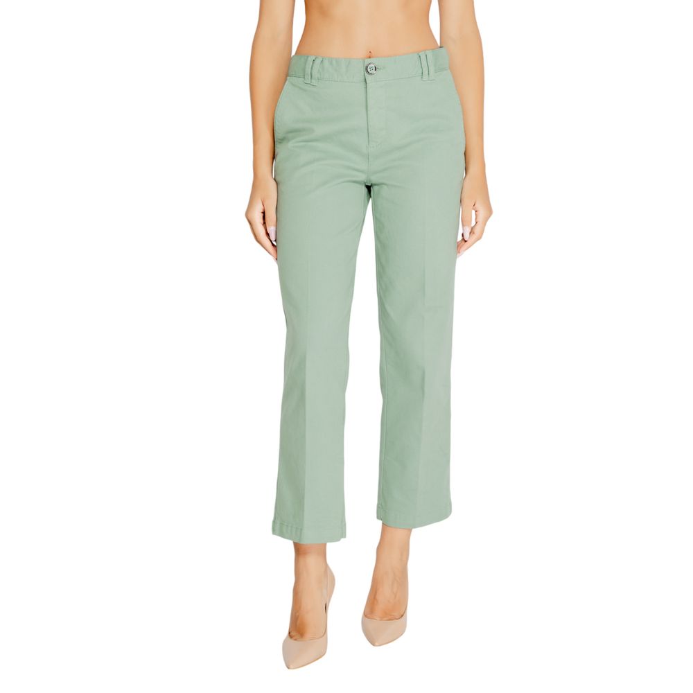 Street One Chino-style cotton trousers in turquoise