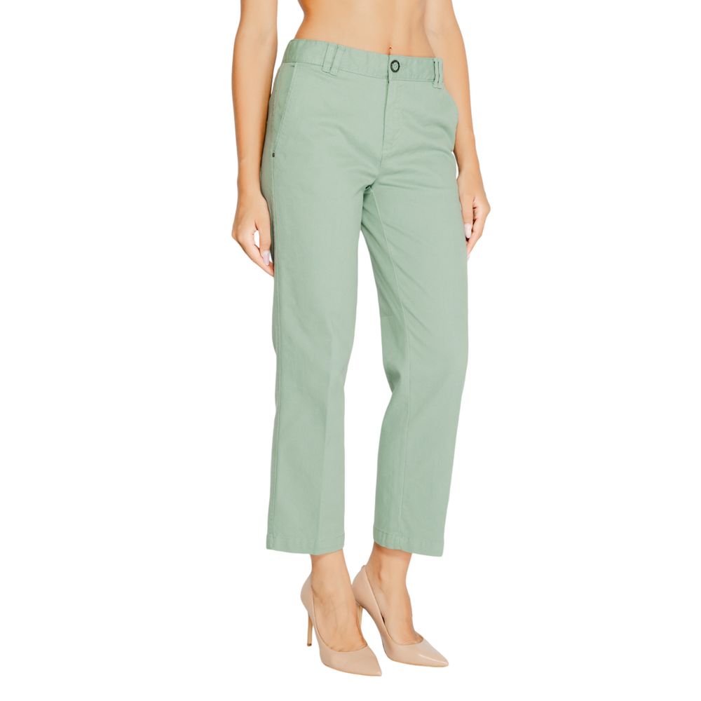 Street One Chino-style cotton trousers in turquoise