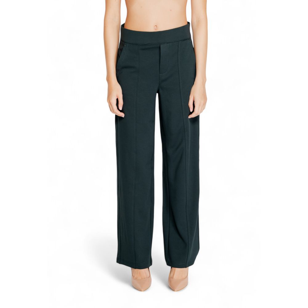 Street One Grüne Viskose-Bootcut-Hose