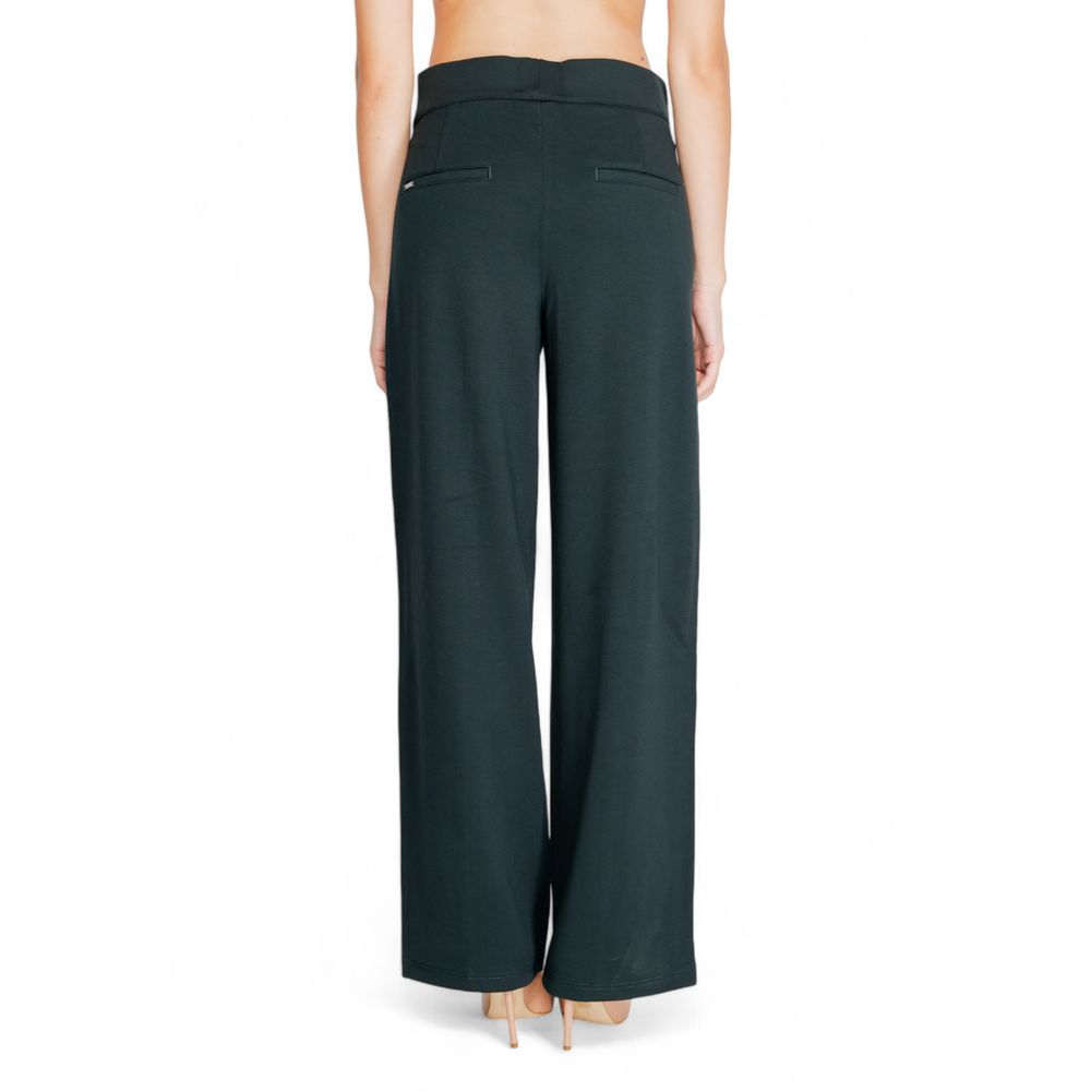 Street One Grüne Viskose-Bootcut-Hose