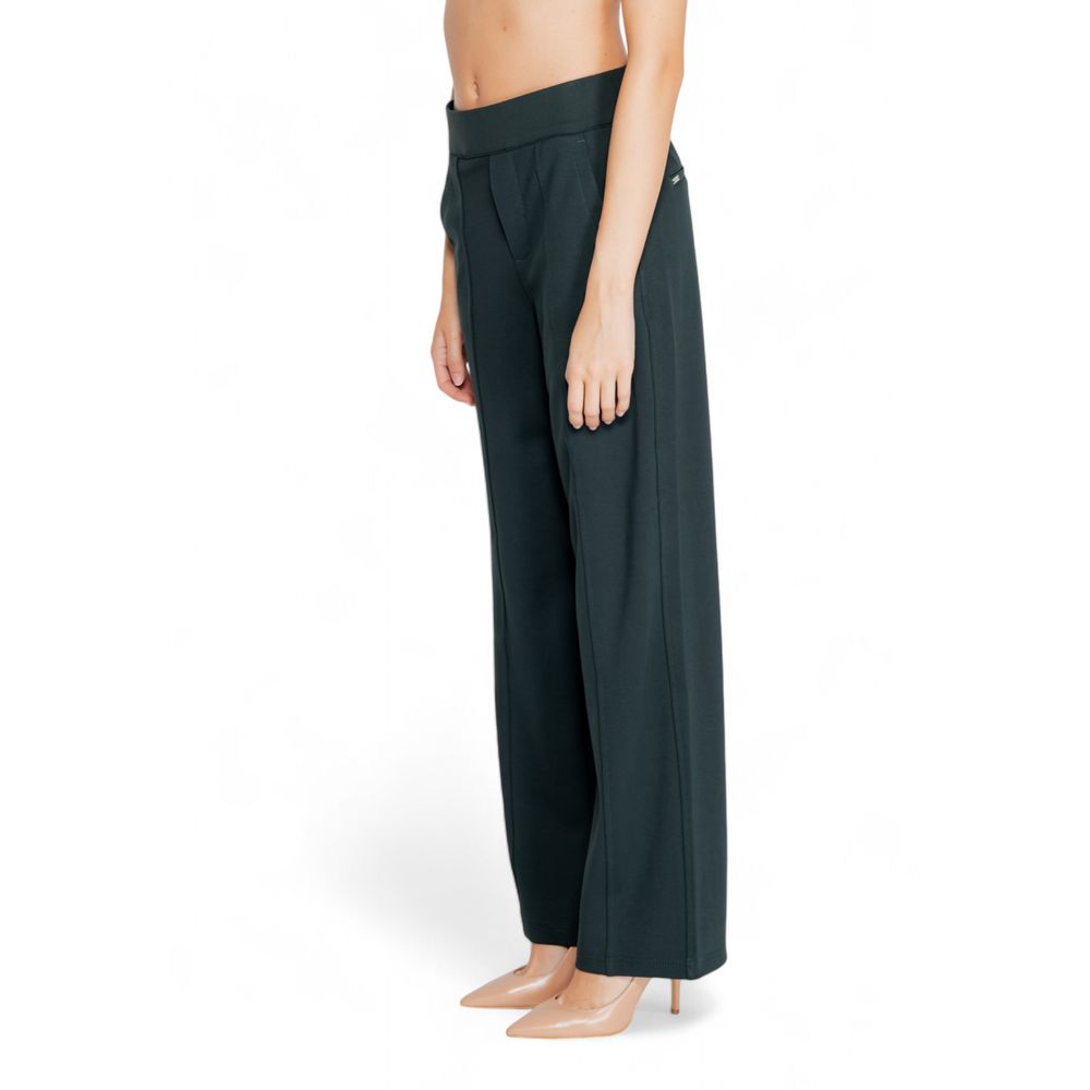Street One Grüne Viskose-Bootcut-Hose