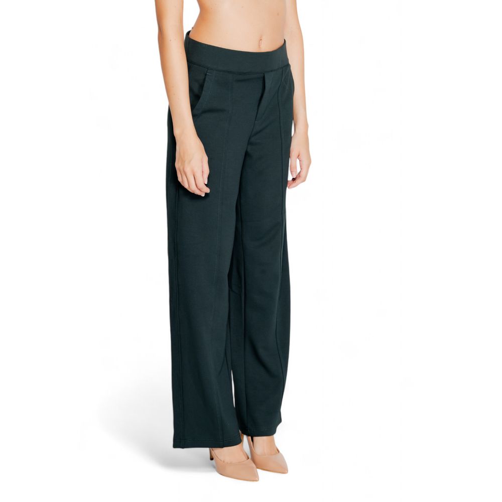 Street One Grüne Viskose-Bootcut-Hose