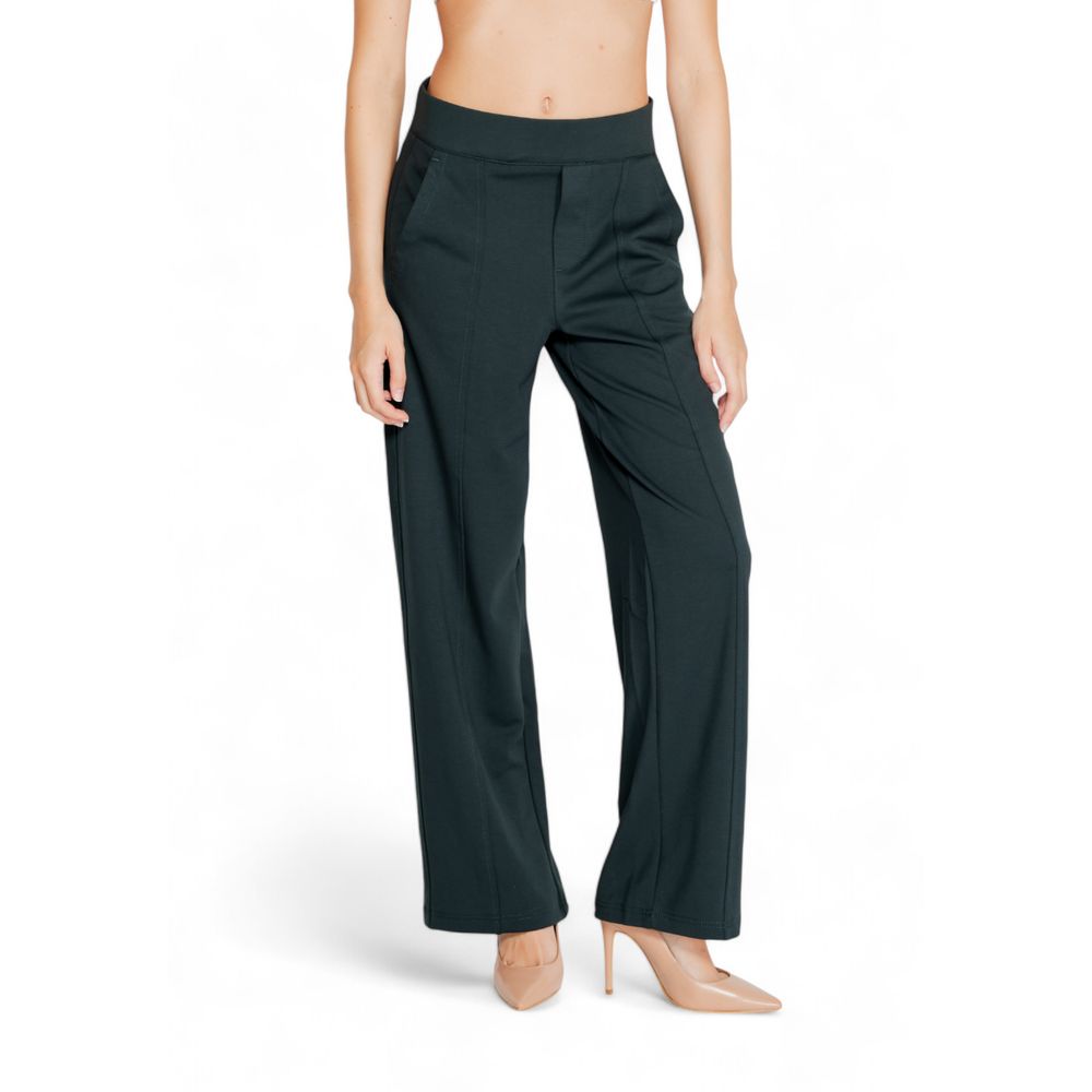 Street One Grüne Viskose-Bootcut-Hose
