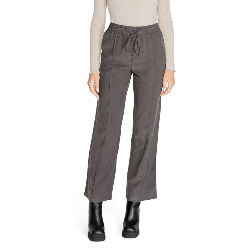Jacqueline De Yong Grey Everyday Viscose Trousers