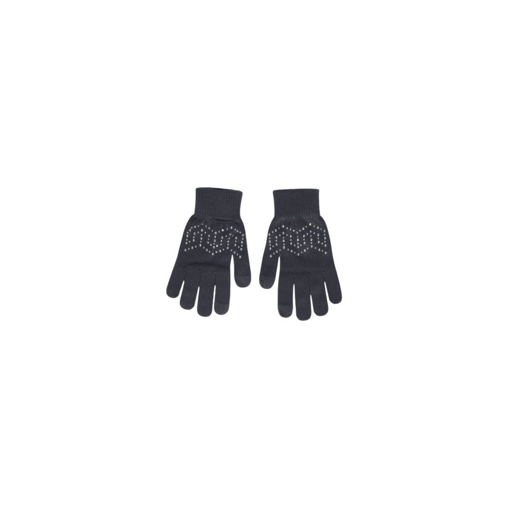 Pieces Graue Handschuhe aus recyceltem Polyester