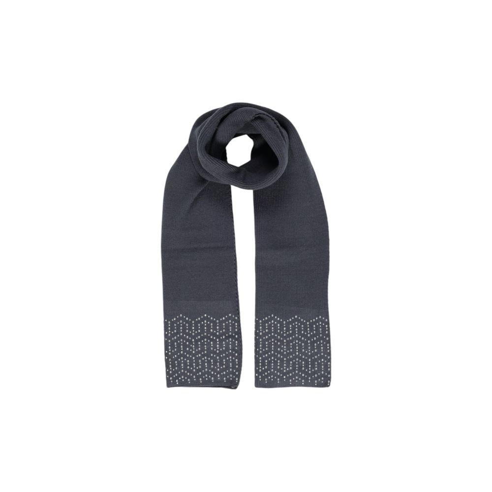 Pieces Grey Polyester Scarf
