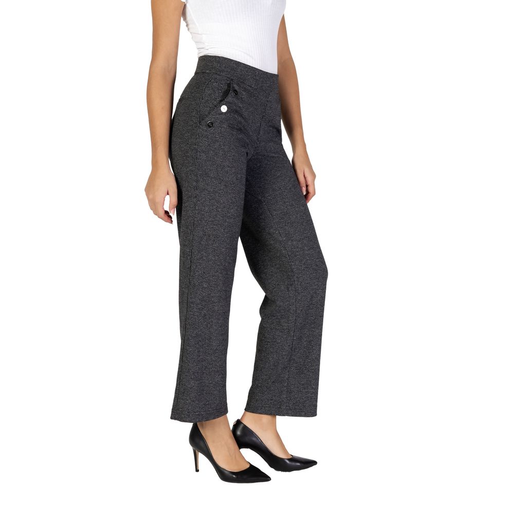 Street One Schwarze Polyester-Hose im Palazzo-Stil
