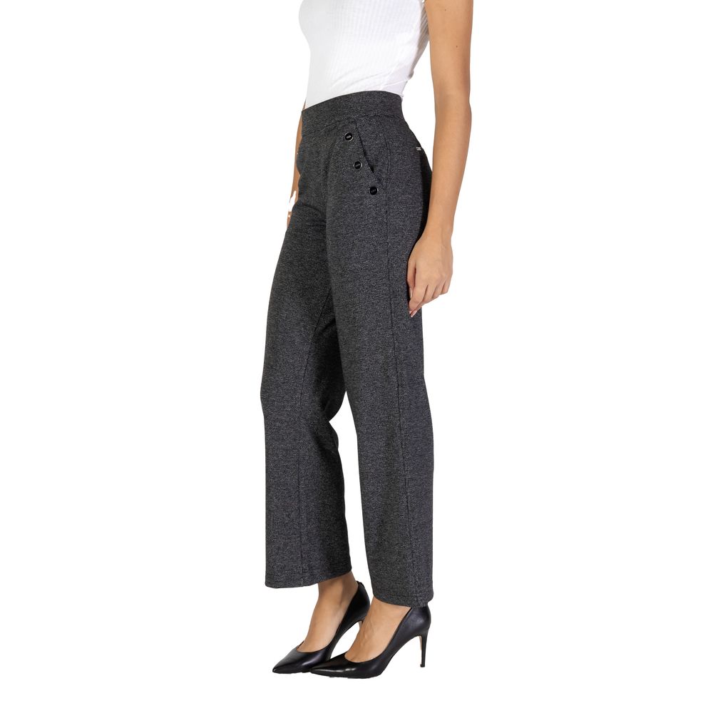 Street One Schwarze Polyester-Hose im Palazzo-Stil