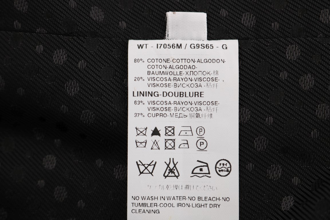 Dolce & Gabbana Graue STAFF Baumwollweste mit Streifen