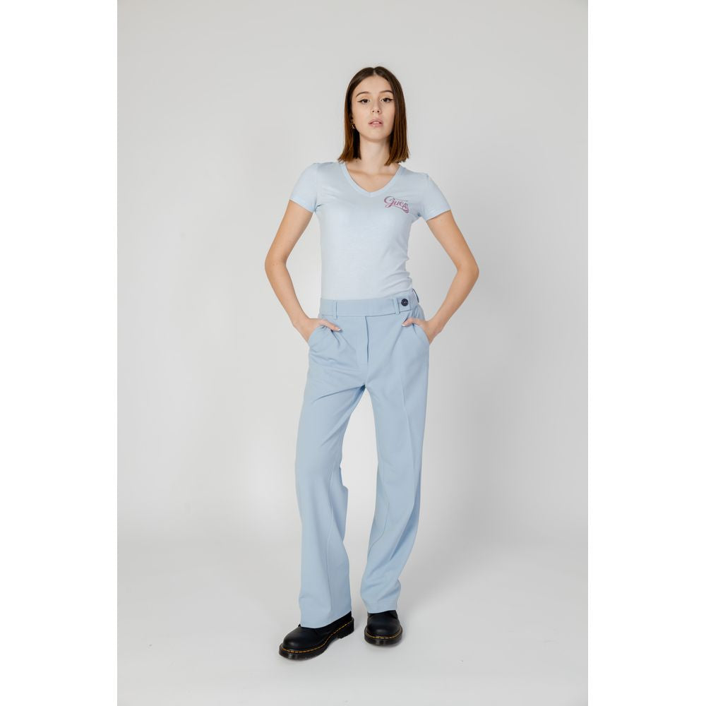 Only blue polyester trousers for leisure