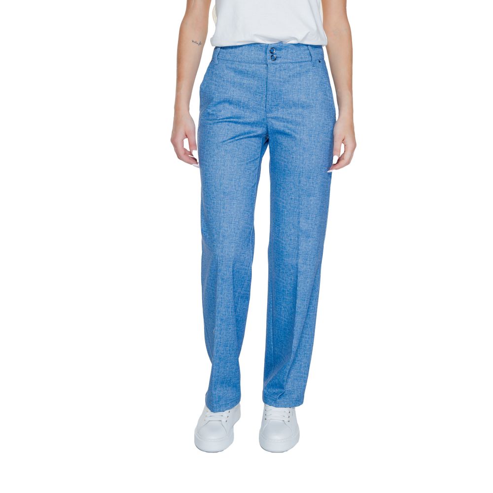 Street One Blue Polyester Trousers