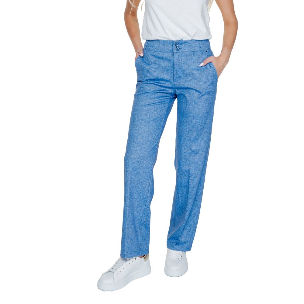 Street One Blue Polyester Trousers