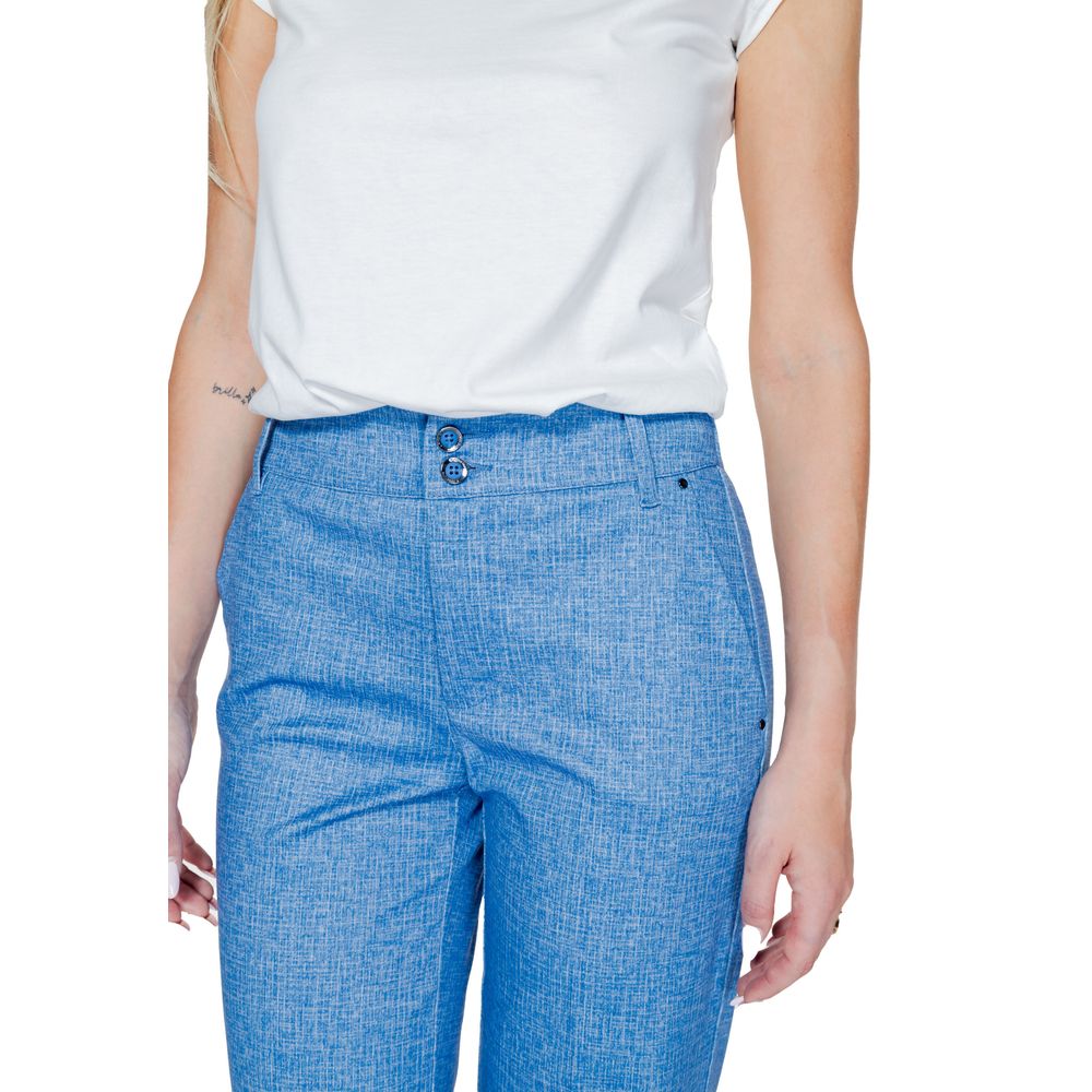 Street One Blue Polyester Trousers