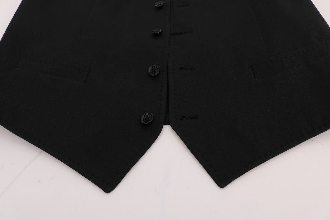 Dolce & Gabbana Schwarze STAFF Baumwollweste