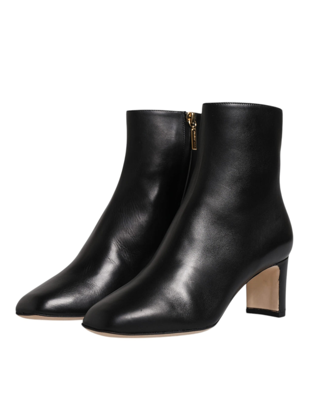 Dolce & Gabbana Black Jackie Leather Mid-Calf Boots Shoes