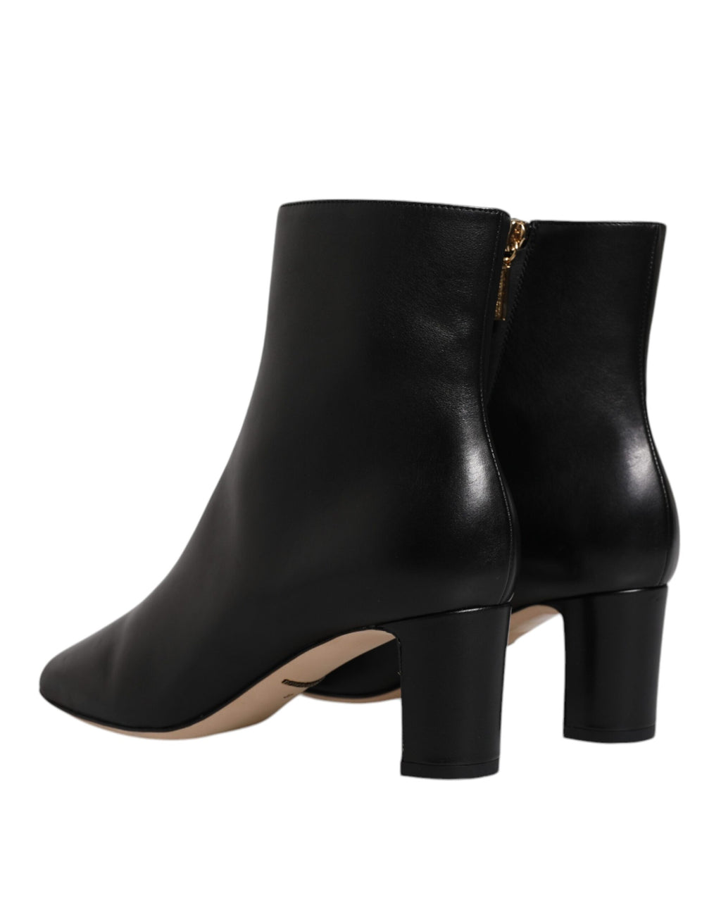 Dolce & Gabbana Black Jackie Leather Mid-Calf Boots Shoes