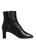 Dolce & Gabbana Black Jackie Leather Mid-Calf Boots Shoes
