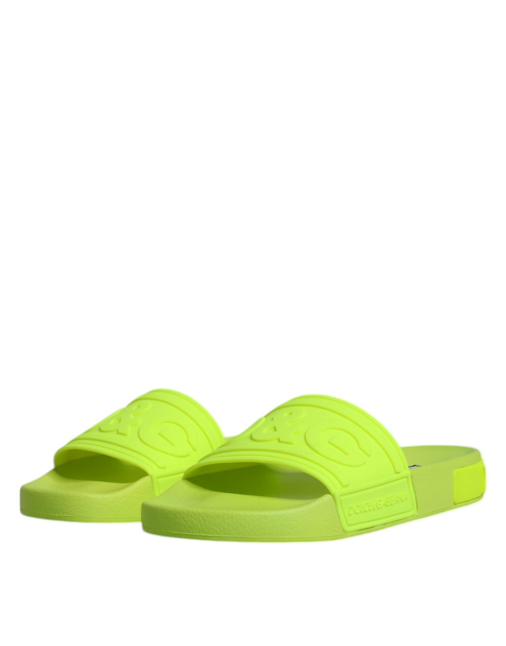 Dolce & Gabbana Rubber Slide Sandals Beachwear Shoes Green