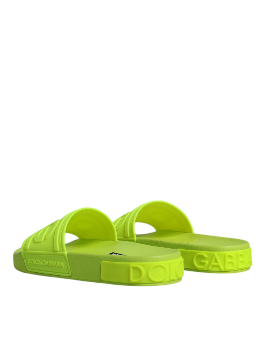 Dolce & Gabbana Rubber Slide Sandals Beachwear Shoes Green