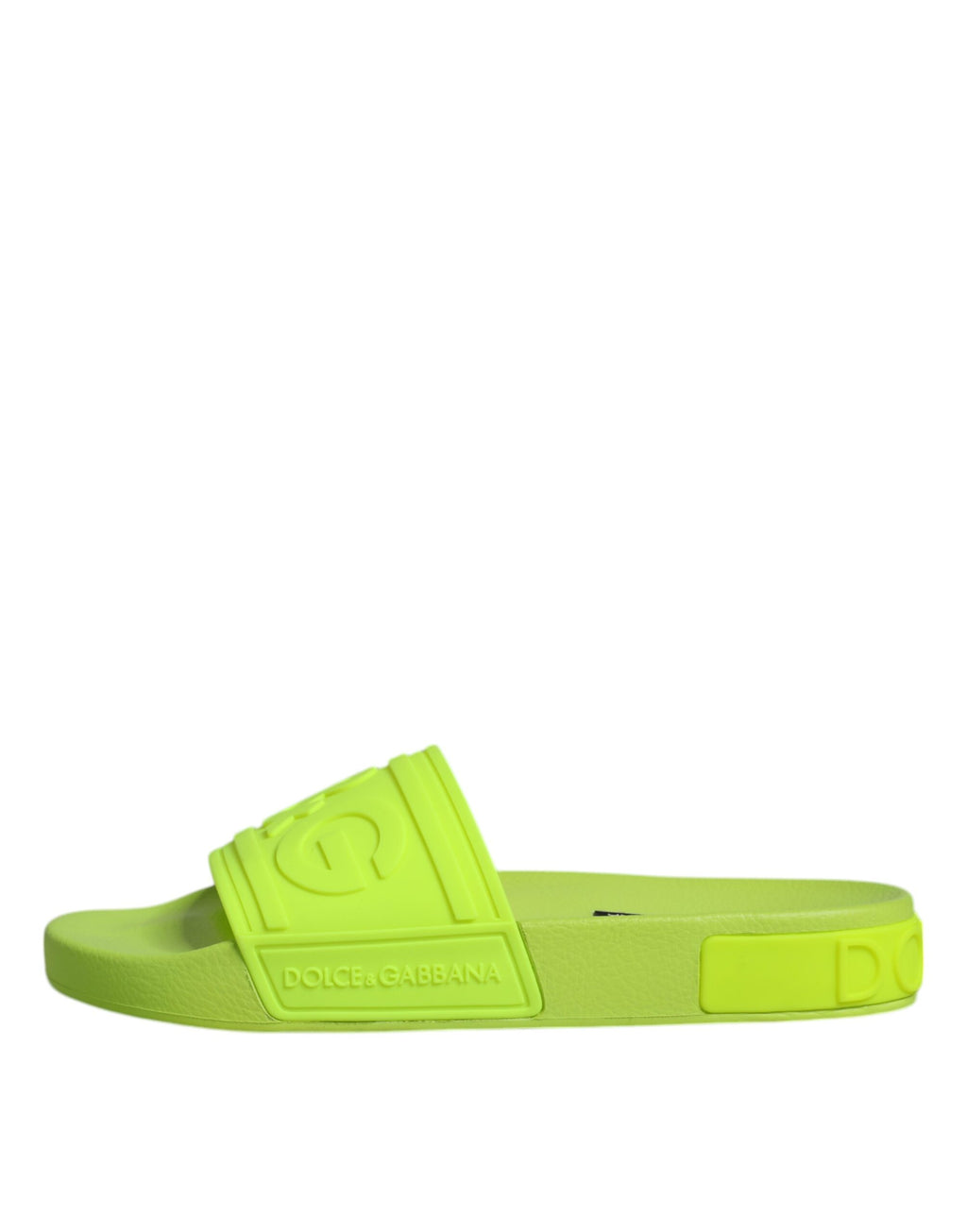 Dolce & Gabbana Rubber Slide Sandals Beachwear Shoes Green
