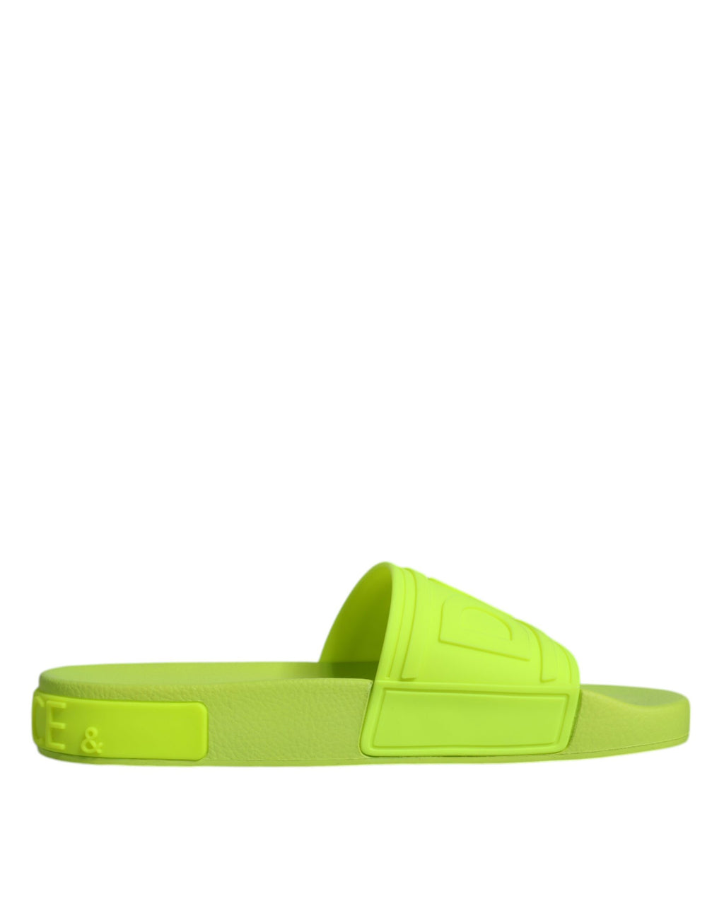 Dolce & Gabbana Rubber Slide Sandals Beachwear Shoes Green