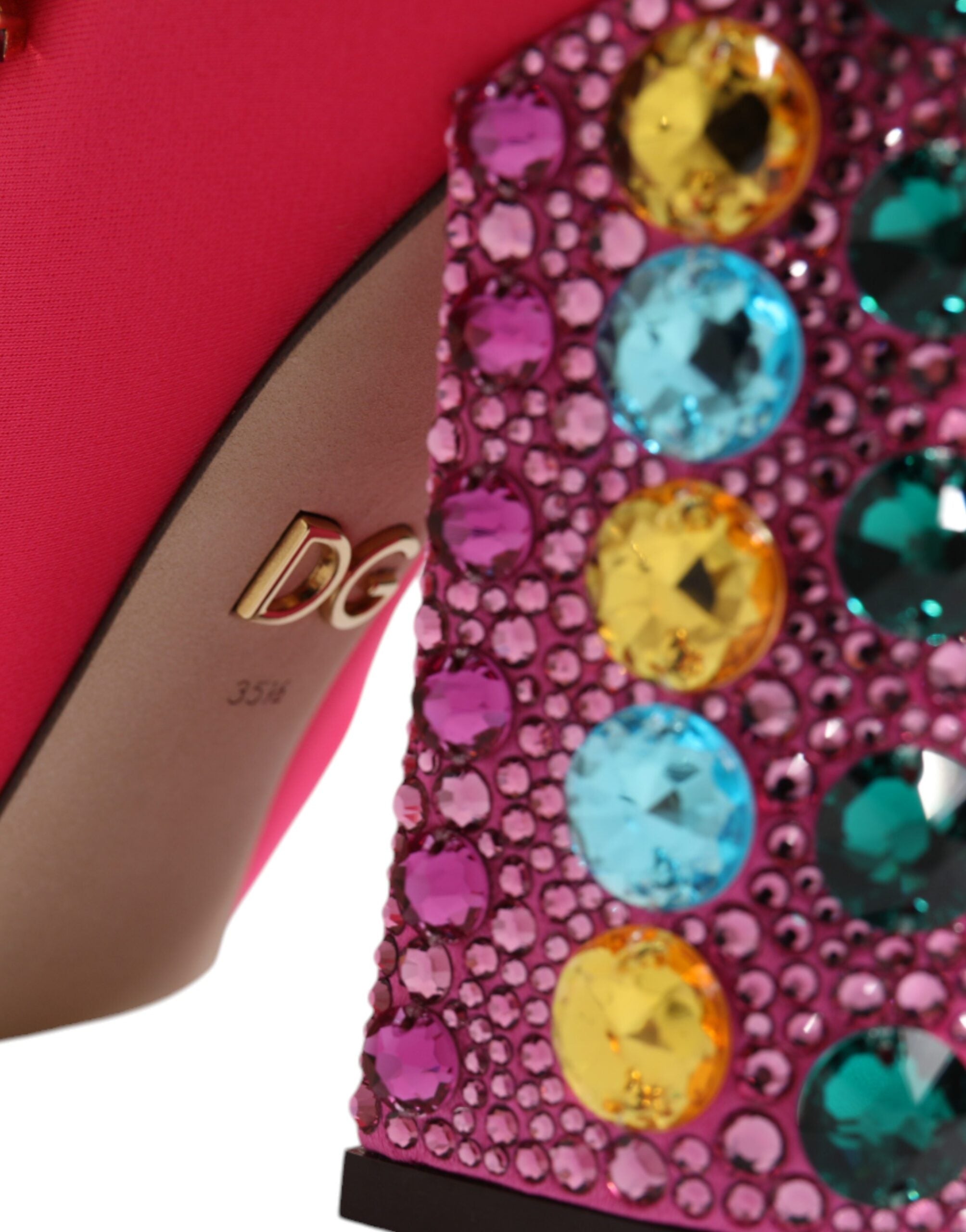 Dolce & Gabbana Pink Nylon Crystal Vally Over-the-Knee Boots