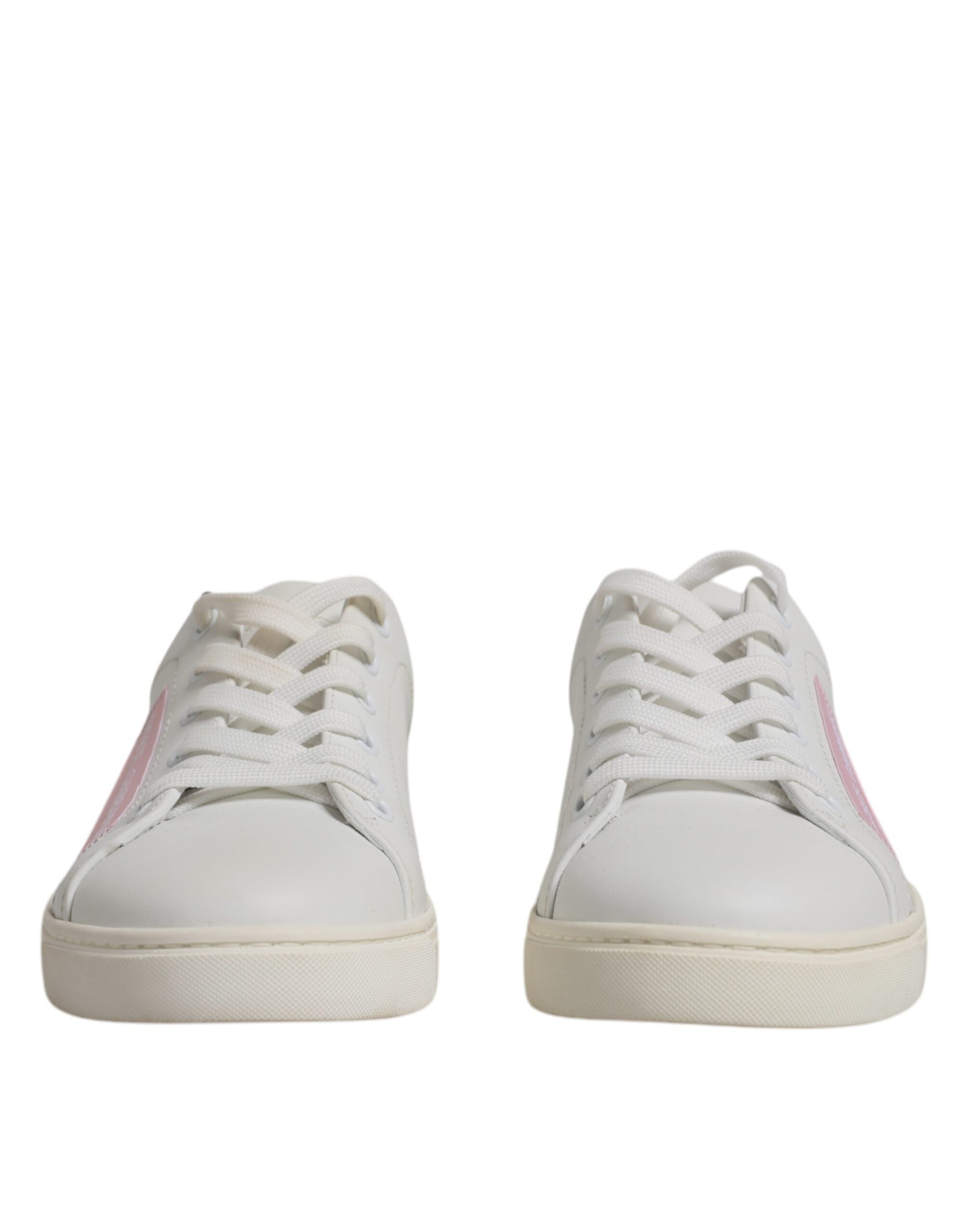 Dolce & Gabbana White Classic Calfskin Sneakers Shoes