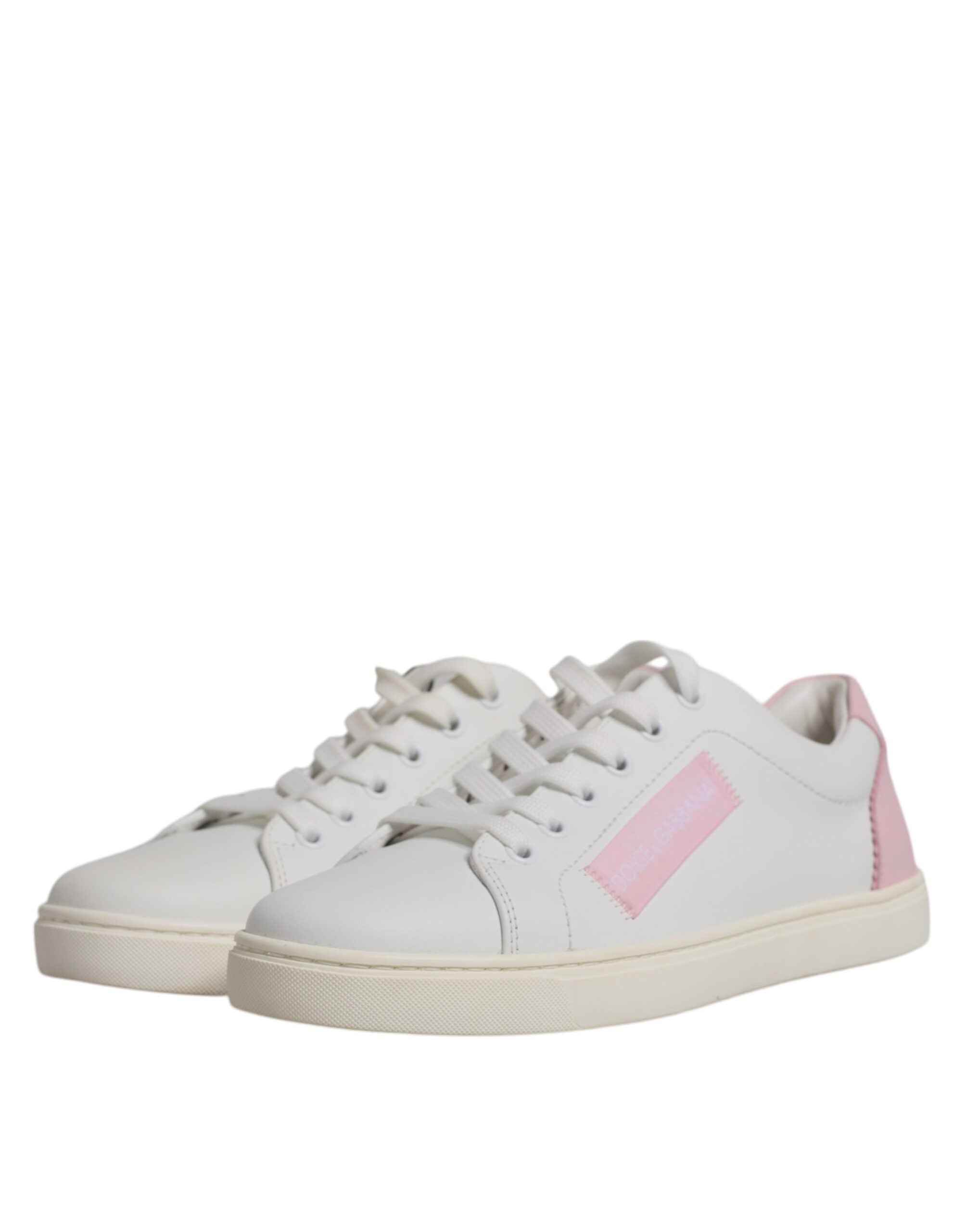 Dolce & Gabbana White Classic Calfskin Sneakers Shoes