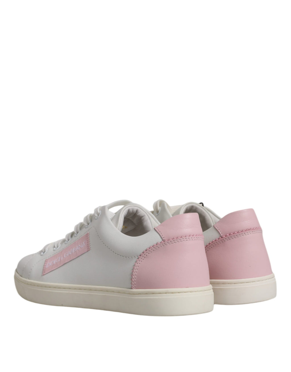 Dolce & Gabbana White Classic Calfskin Sneakers Shoes