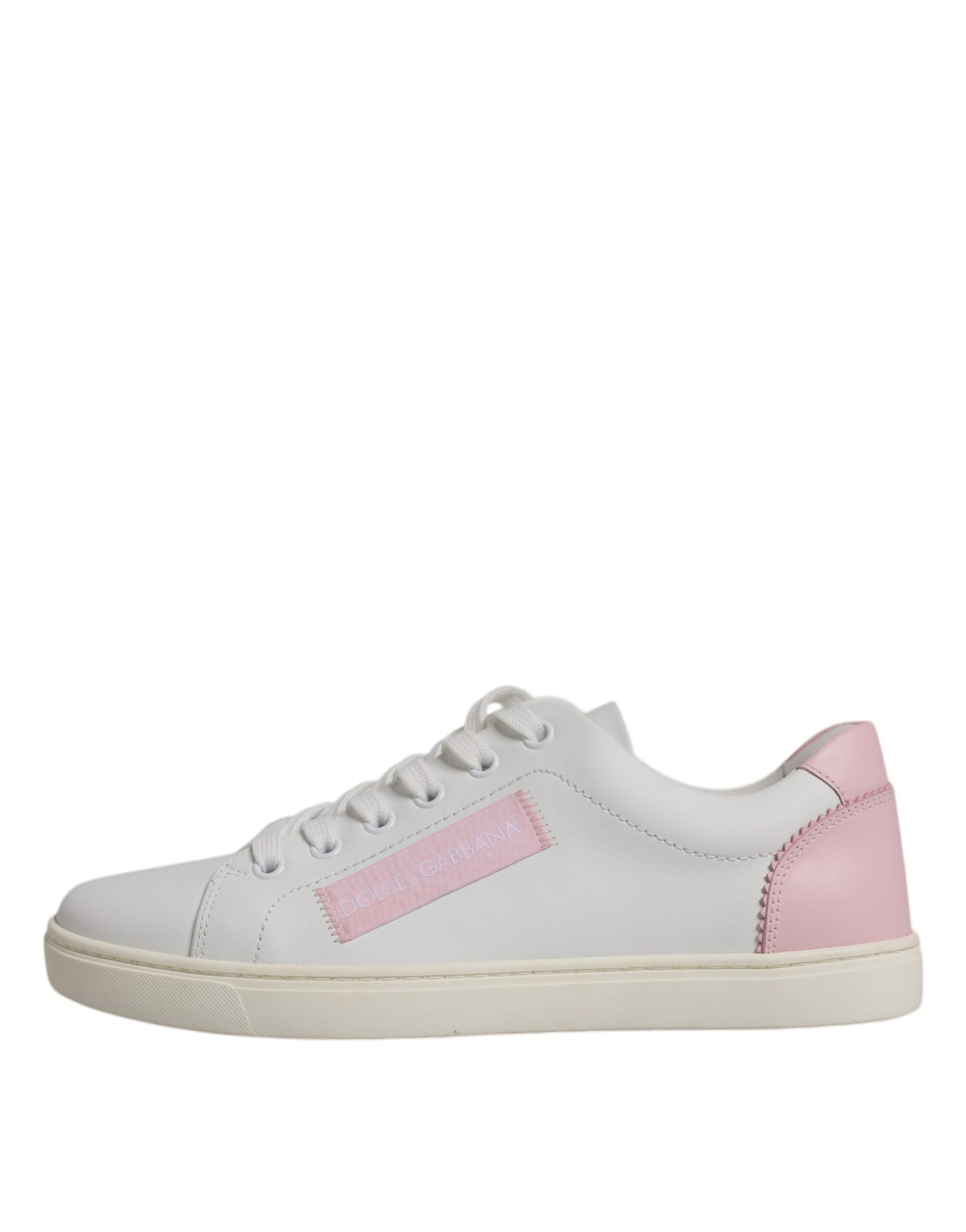 Dolce & Gabbana White Classic Calfskin Sneakers Shoes