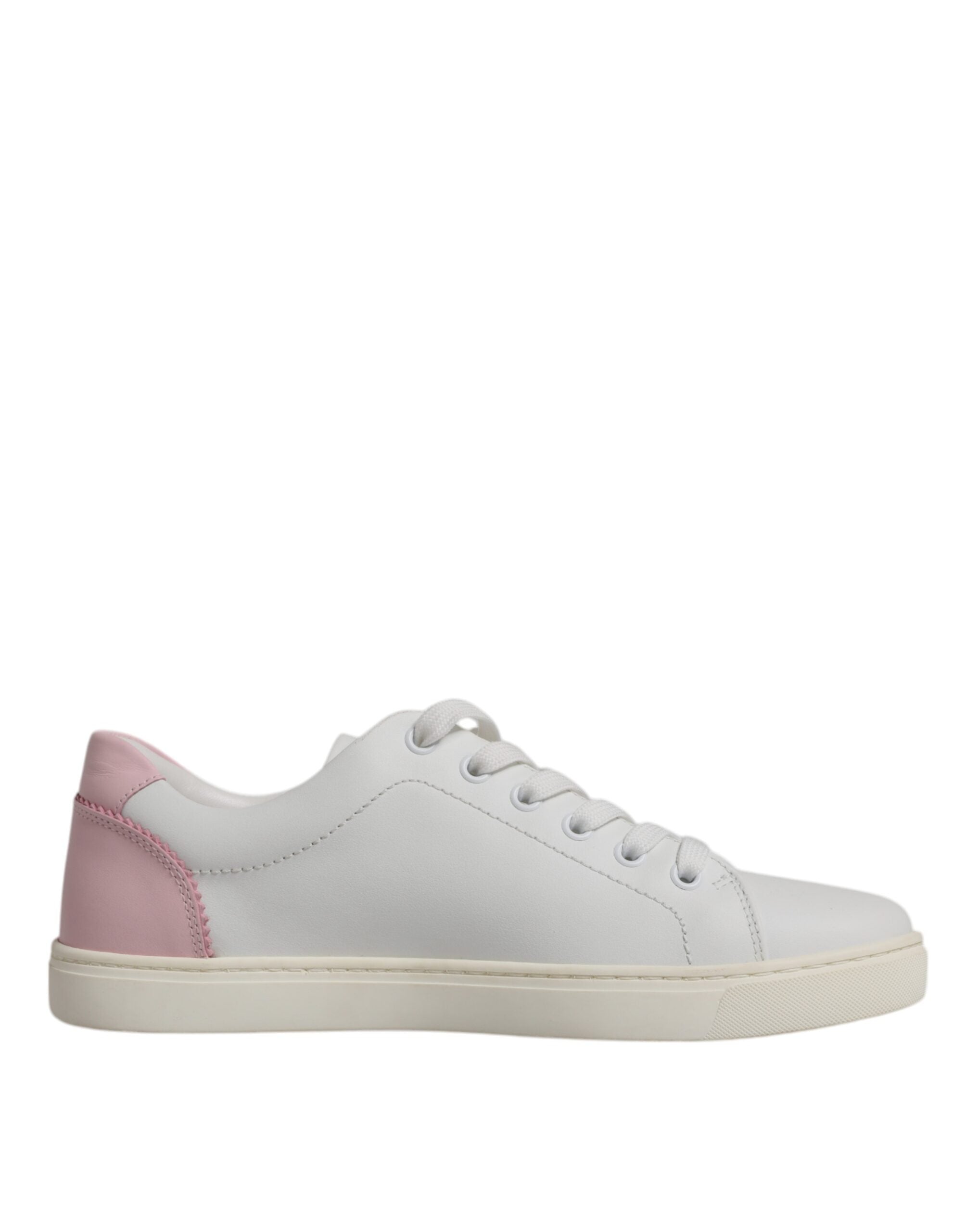Dolce & Gabbana White Classic Calfskin Sneakers Shoes