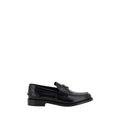 Prada Schwarzes Leder Logo Loafers