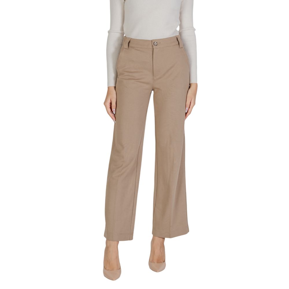 Street One Beigefarbene Viskose-Hose für jeden Tag