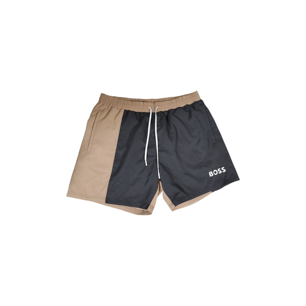 Hugo Boss Beige Polyester Swim Shorts