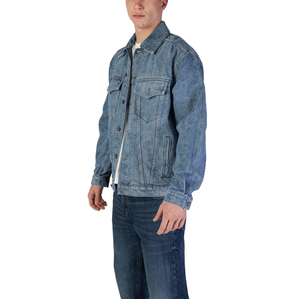 Hugo Boss Light Blue Cotton Jackets &amp
