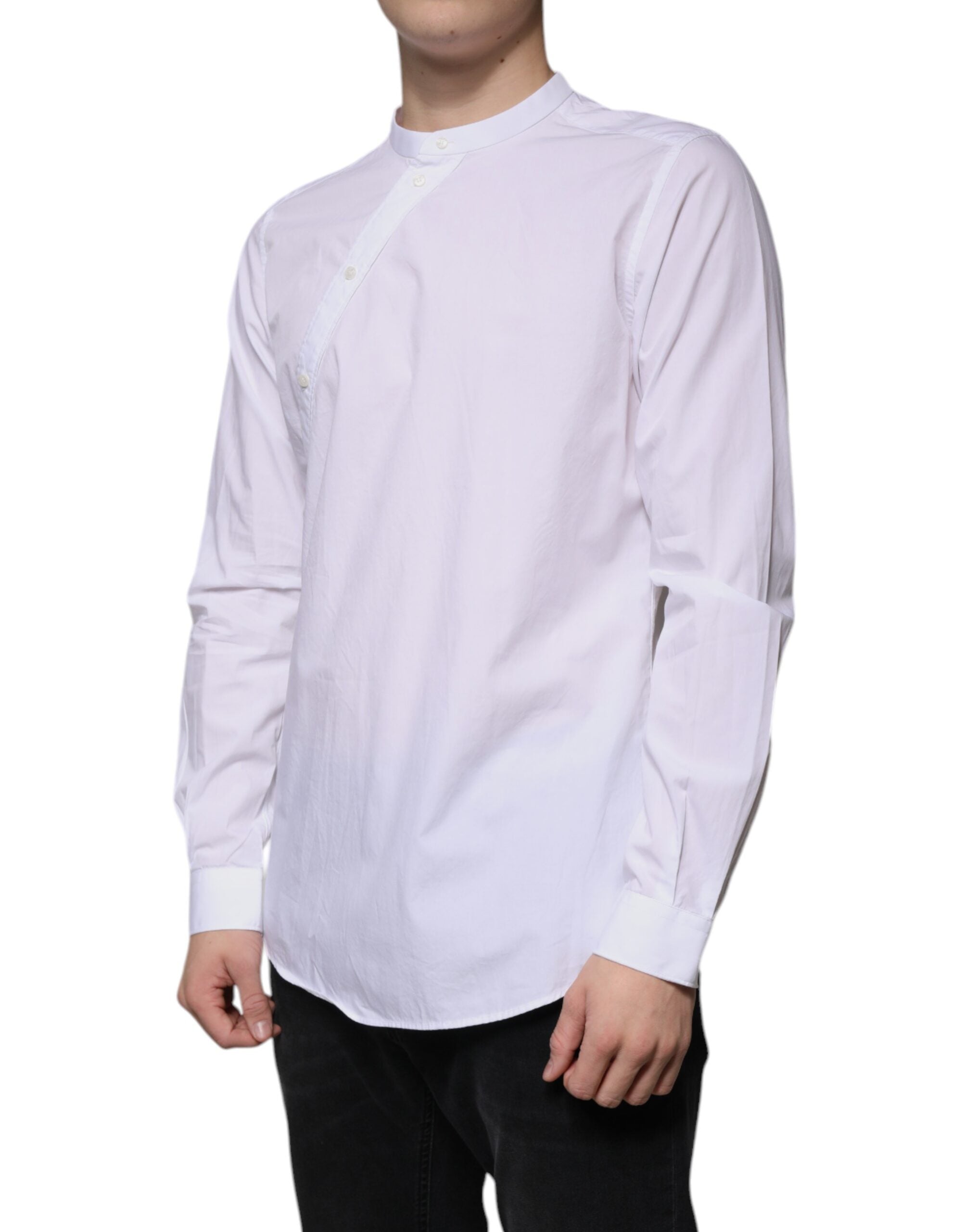 Dolce & Gabbana Weißes Baumwollhemd MARTINI Slim Fit
