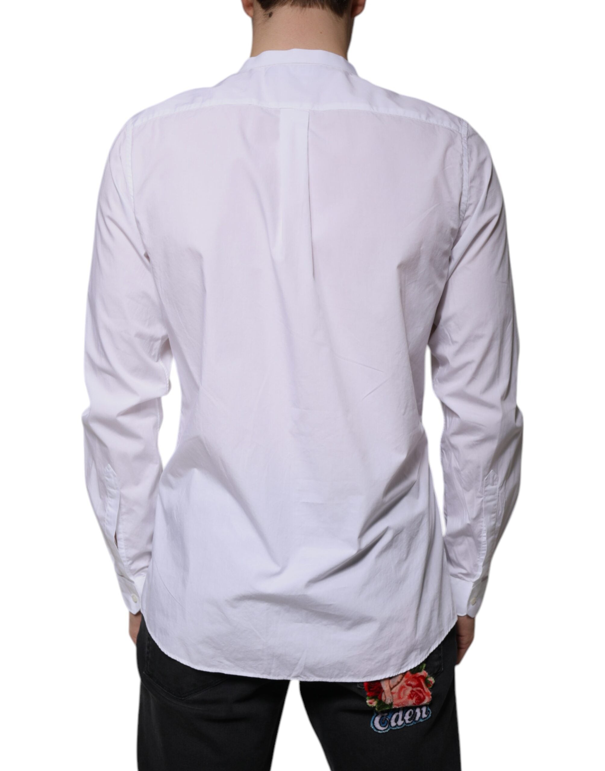 Dolce & Gabbana Weißes Baumwollhemd MARTINI Slim Fit