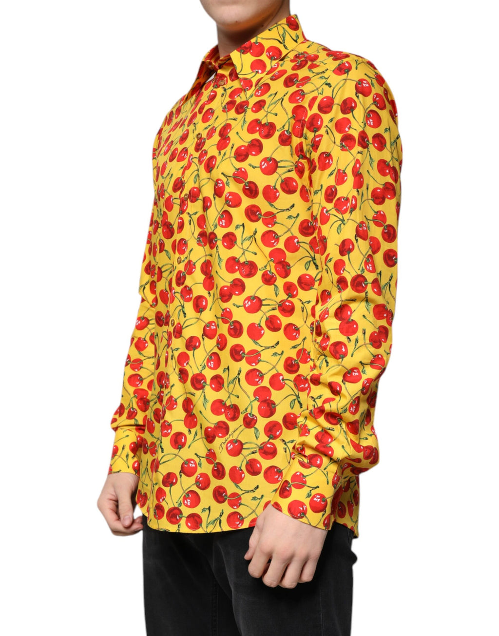 Dolce & Gabbana Yellow Cherry Tree Cotton Shirt MARTINI