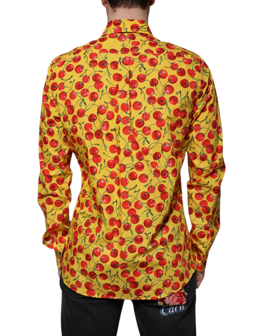 Dolce & Gabbana Yellow Cherry Tree Cotton Shirt MARTINI
