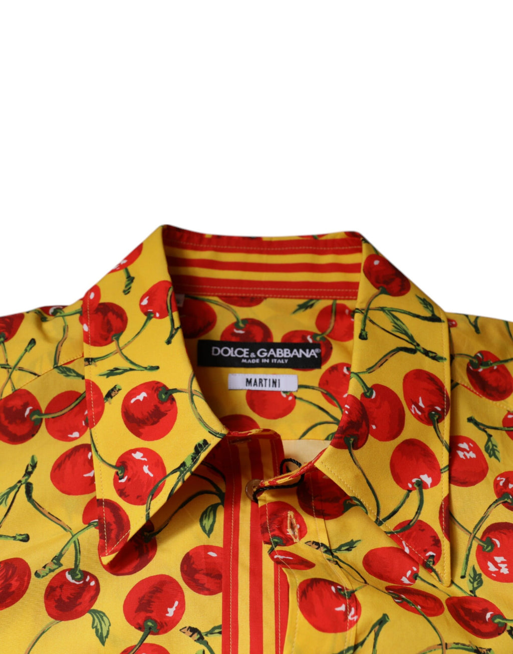 Dolce & Gabbana Yellow Cherry Tree Cotton Shirt MARTINI