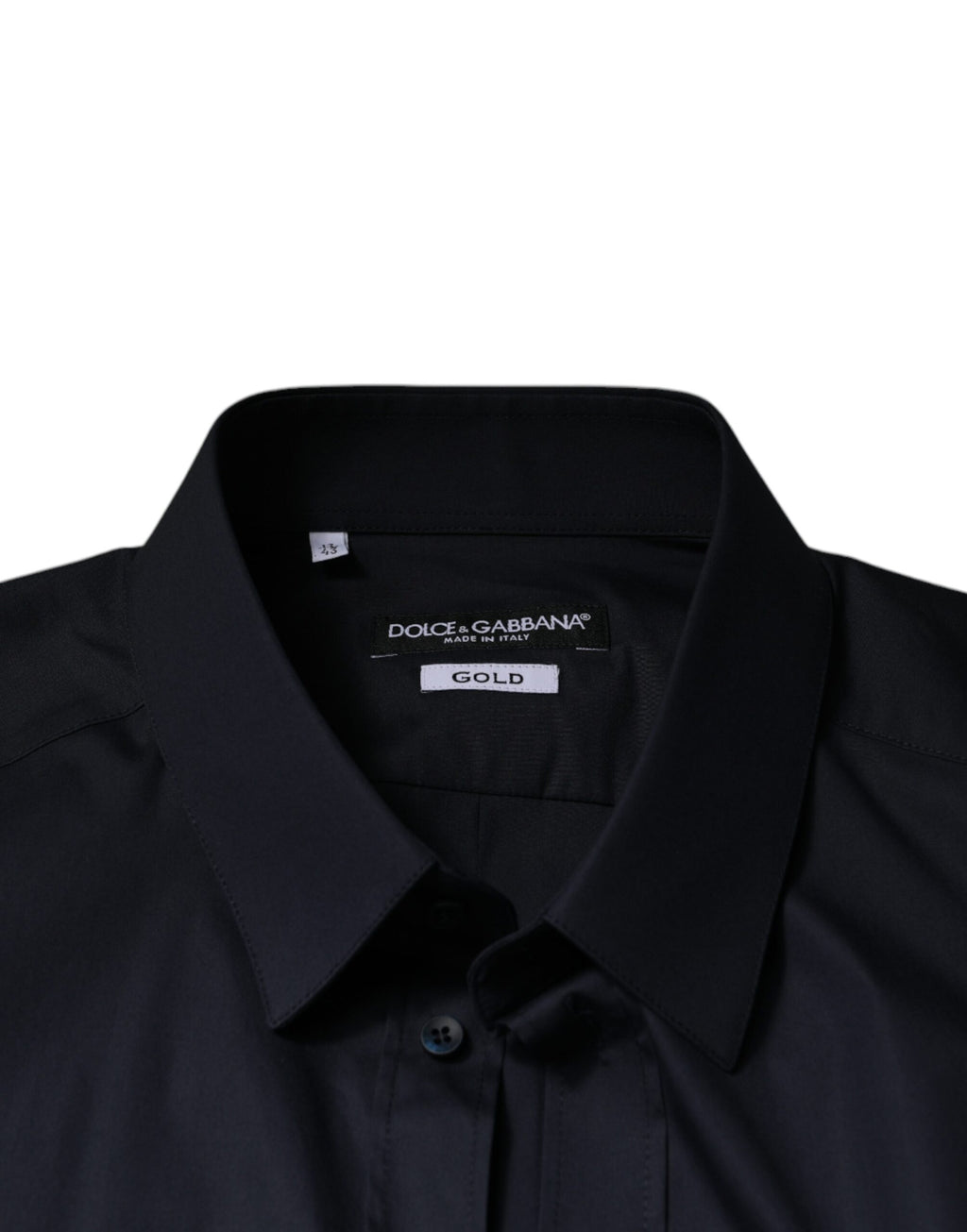 Dolce & Gabbana Schwarzes formelles GOLD-Hemd aus Baumwollmischung