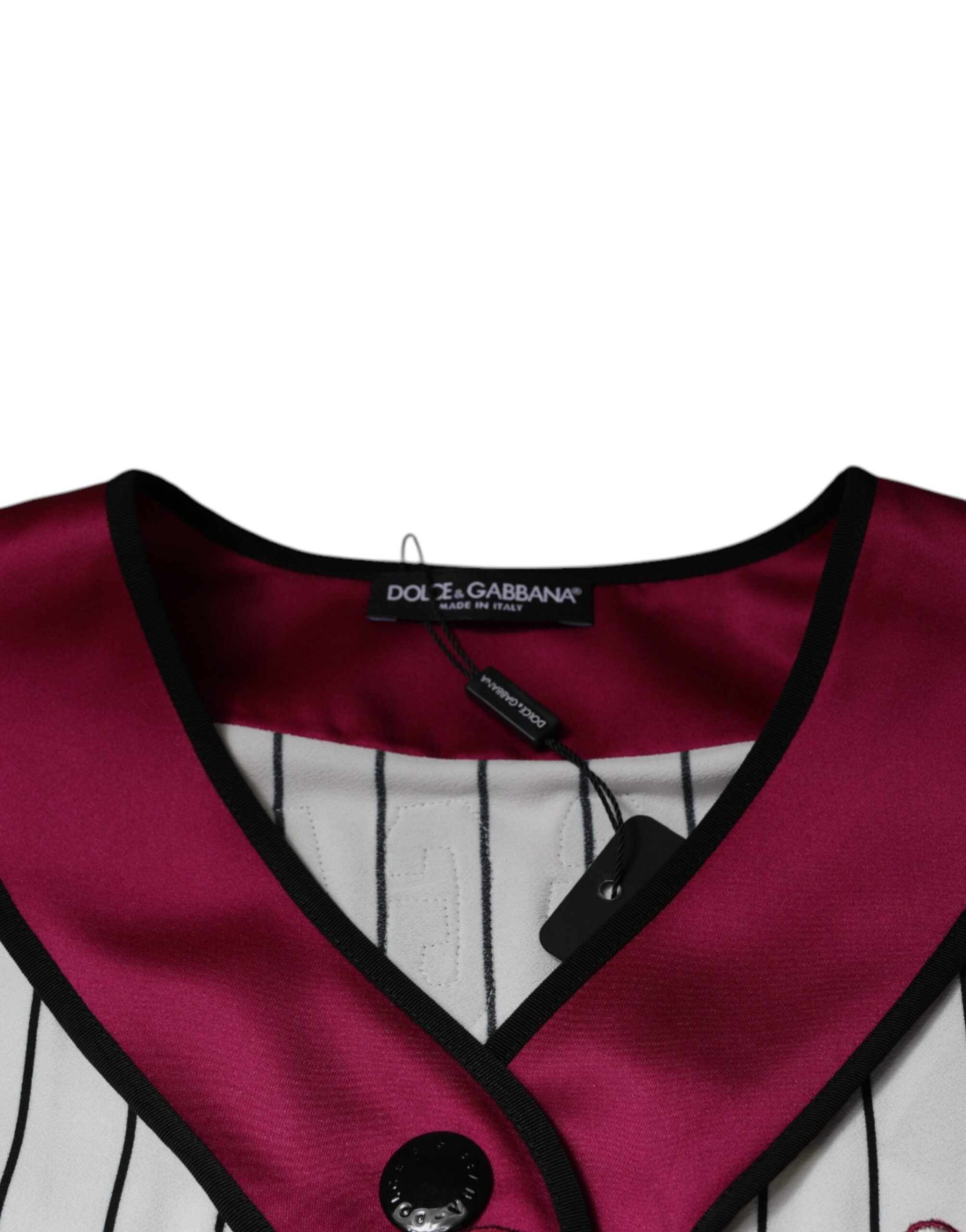 Dolce & Gabbana Multicolor Logo V-Neck Jersey T-Shirt
