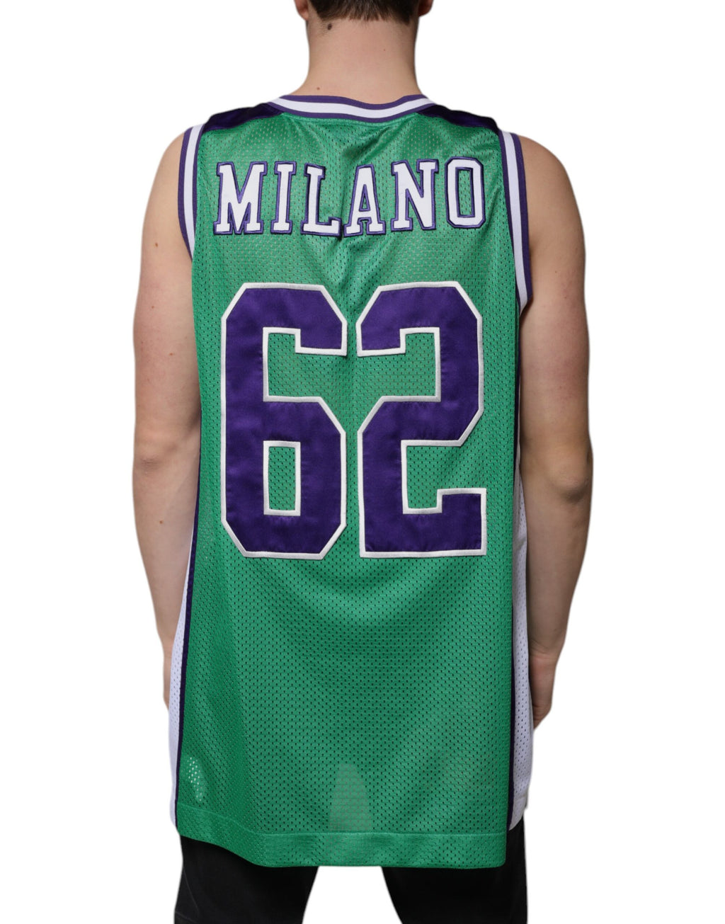 Dolce & Gabbana Green Sleeveless Polyester-Jersey T-Shirt
