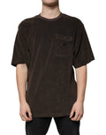 Dolce & Gabbana Brown Cotton Crew Neck Short Sleeve T-Shirt
